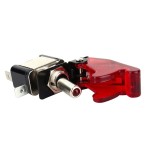 Comutator / Intrerupator metalic auto - ON si OFF, capac plastic rosu